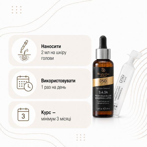 Лосьйон від випадіння волосся з клітинами яблука та Saw Palmetto волосся &mdash; DSD de Luxe 3.4.3A, 60 мл 7 фото