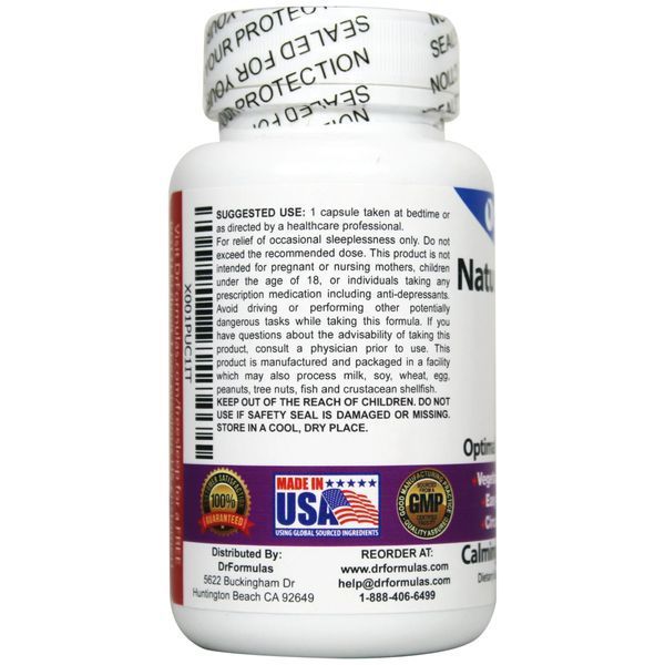 DrFormulas Natural Sleep Aid &mdash; комплекс для сну з мелатоніном 1 мг, L-теаніном, GABA та 5-HTP, 30 капсул 20 фото
