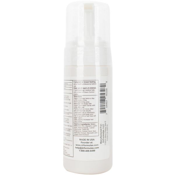 DrFormulas HairOmega Foaming Serum &mdash; піна від випадіння волосся з міноксидилом 2% та DHT-блокаторами, 118 мл 10 фото